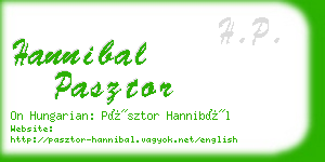 hannibal pasztor business card